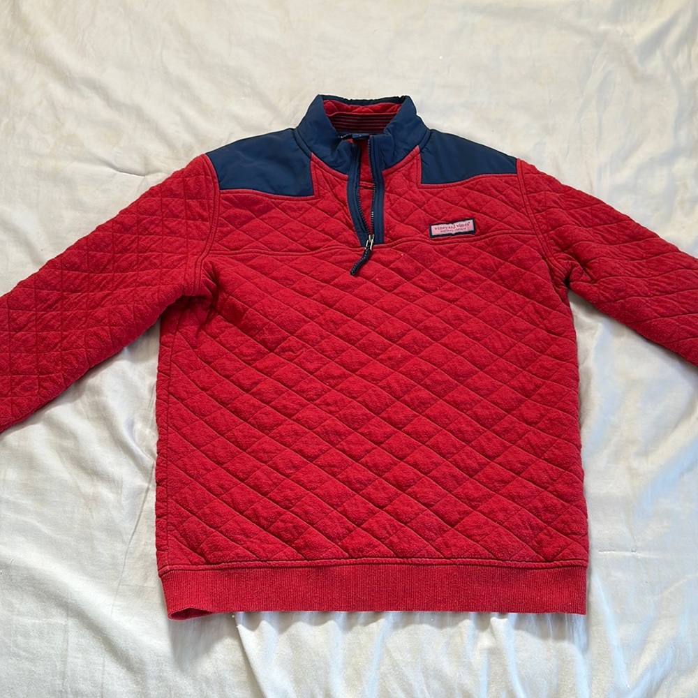 Red / Navy Vineyard Vines 1/4 Zip
